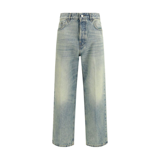 Haikure Blue Cotton Straight-Leg Jeans Haikure