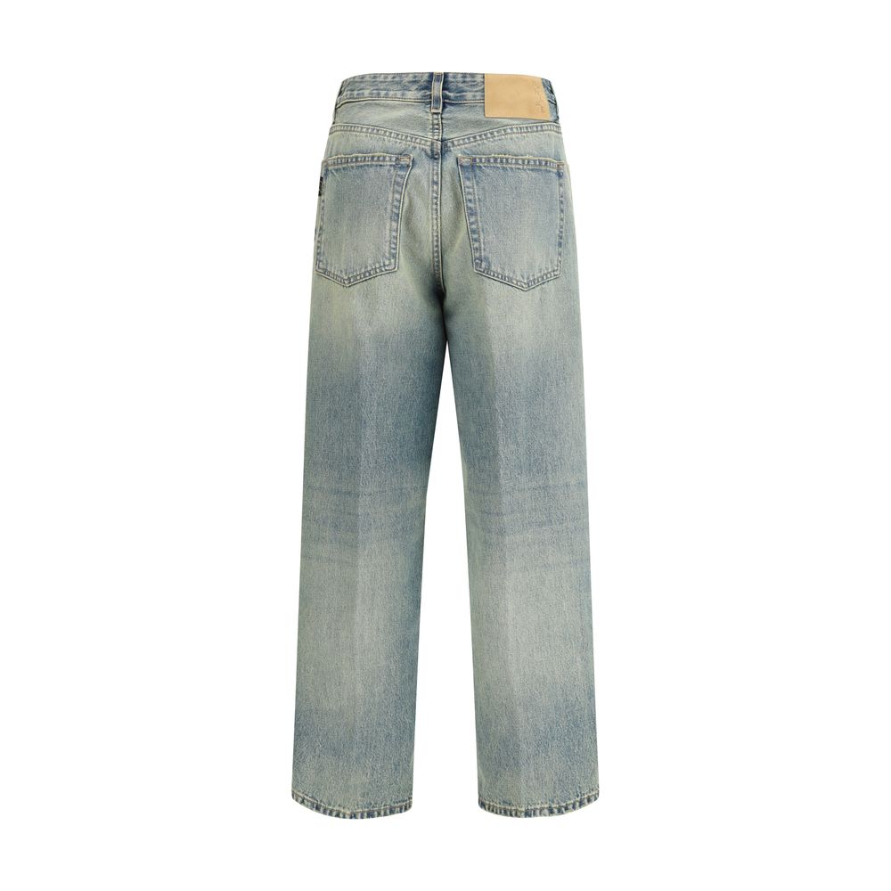 Haikure Blue Cotton Straight-Leg Jeans Haikure