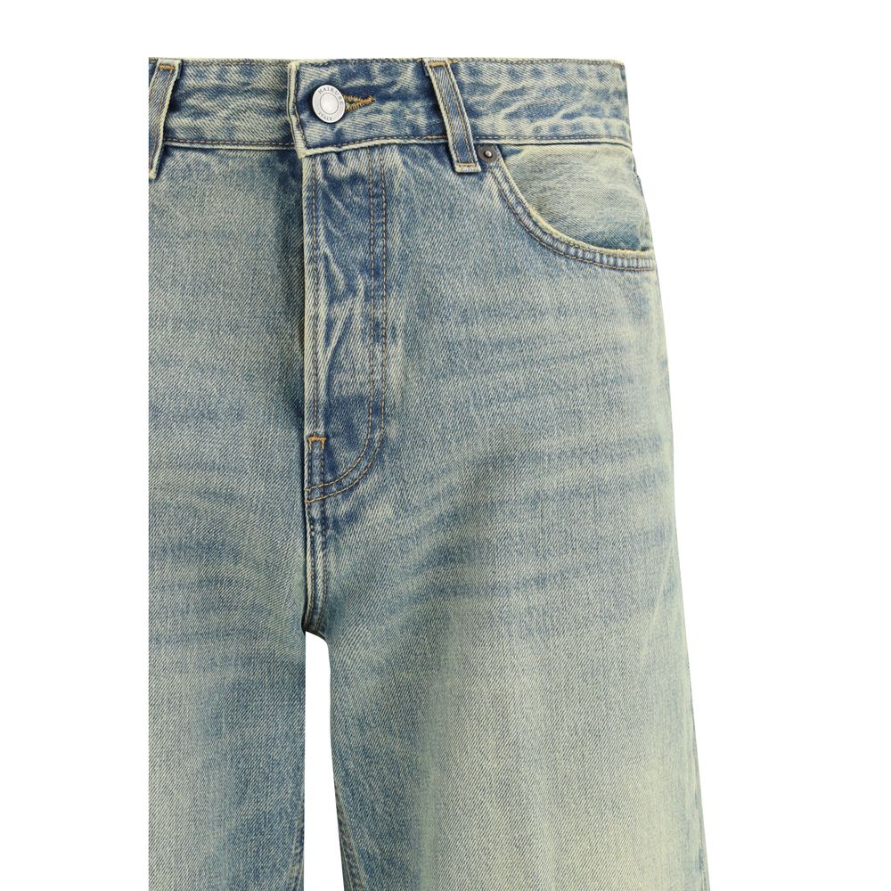 Haikure Blue Cotton Straight-Leg Jeans Haikure