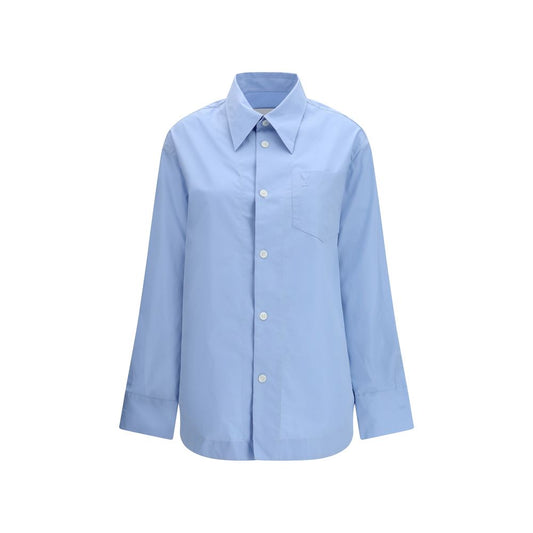 Ami Paris Blue Cotton Dress Shirt Ami Paris