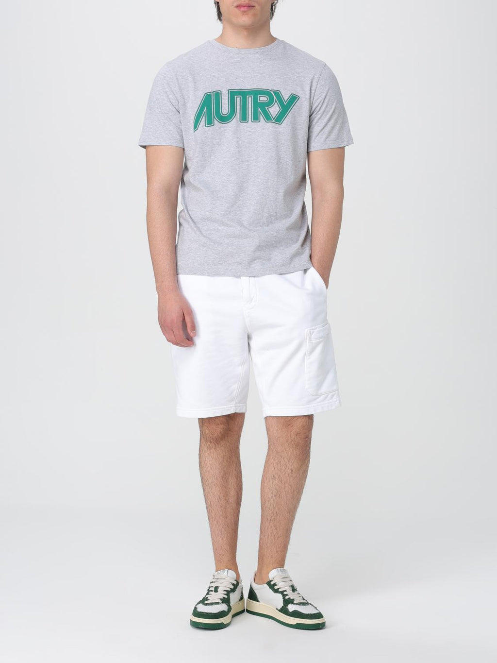 Autry Gray Cotton T-Shirt Autry
