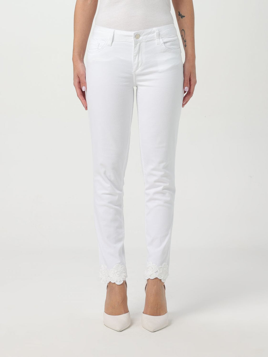 Liu Jo White Cotton Skinny Jeans Liu Jo