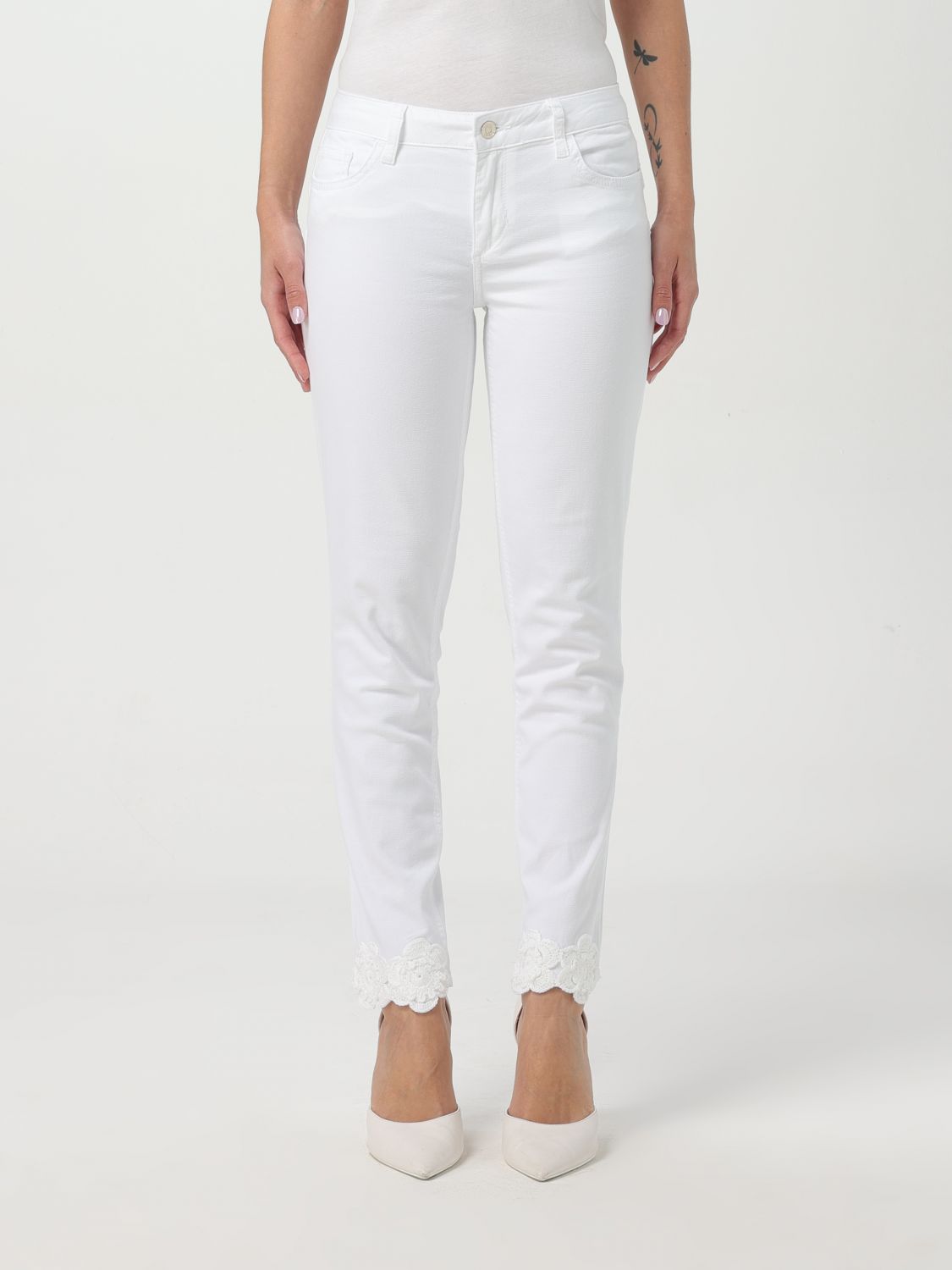 Liu Jo White Cotton Skinny Jeans Liu Jo