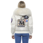 Mr&Mrs Italy White Polyester Women Bomber Jacket