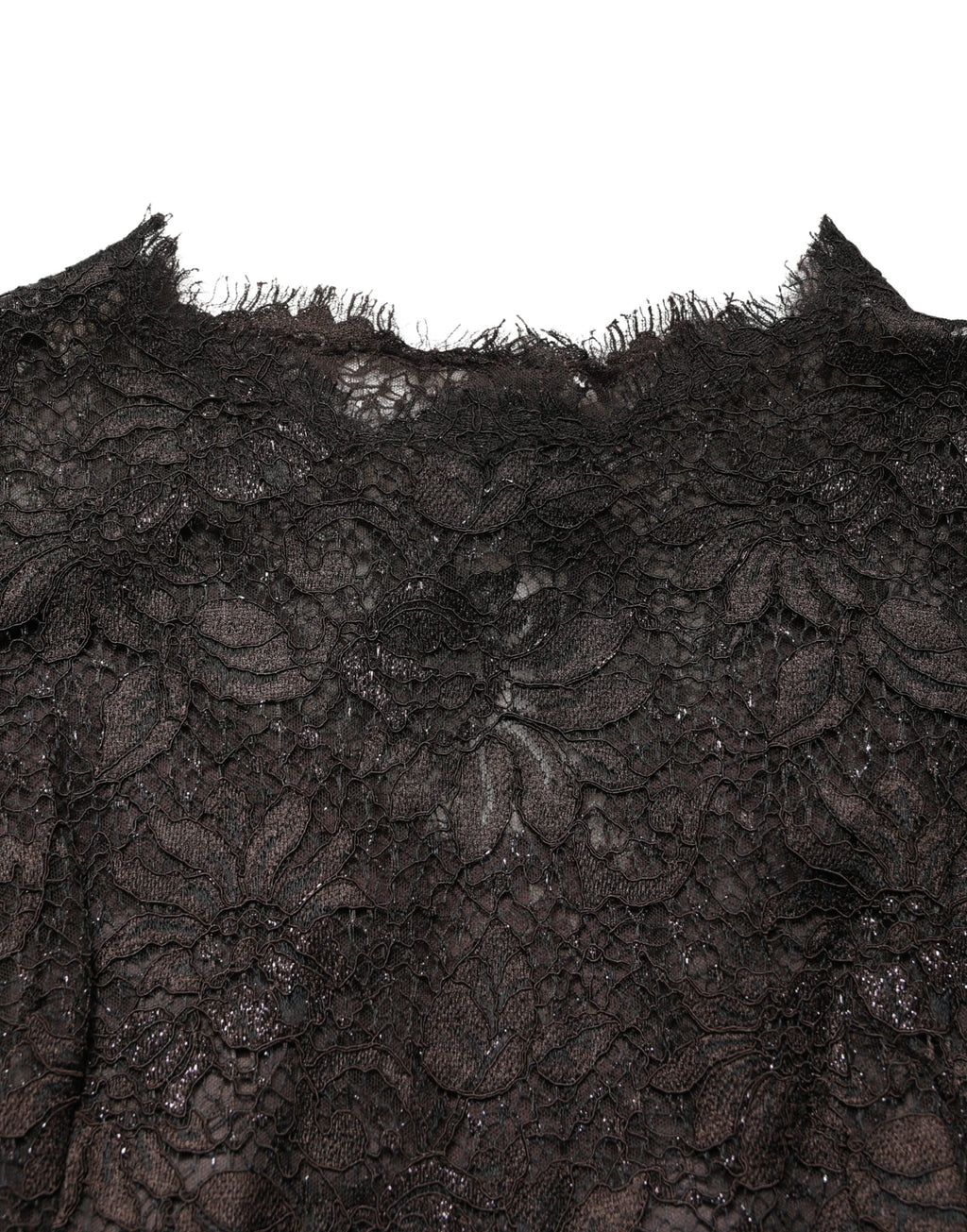 Dolce & Gabbana Black Floral Lace Sheath Long Maxi Dress - Eljoys Fashion 