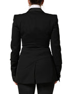 Dolce & Gabbana Black Wool Single Breasted Blazer Jacket - Eljoys Fashion 