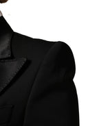 Dolce & Gabbana Black Wool Single Breasted Blazer Jacket - Eljoys Fashion 