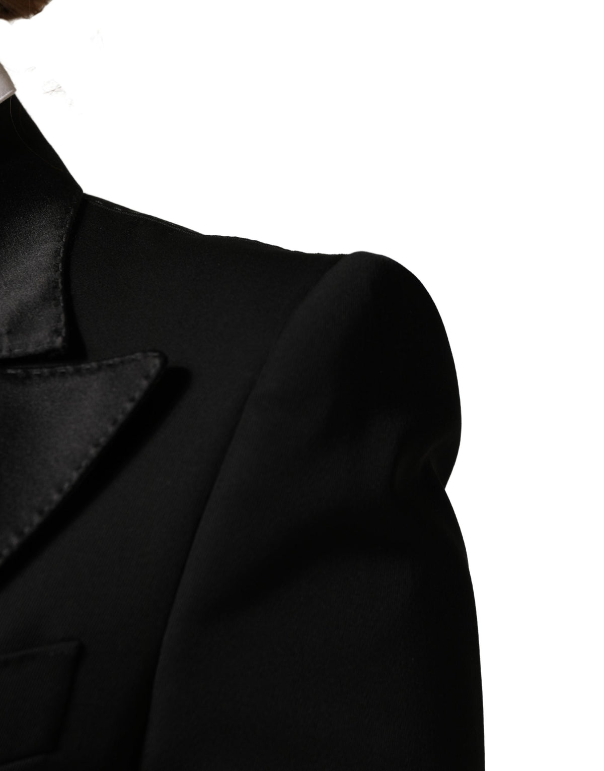 Dolce & Gabbana Black Wool Single Breasted Blazer Jacket - Eljoys Fashion 