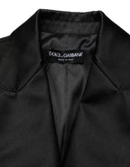 Dolce & Gabbana Black Wool Single Breasted Blazer Jacket - Eljoys Fashion 