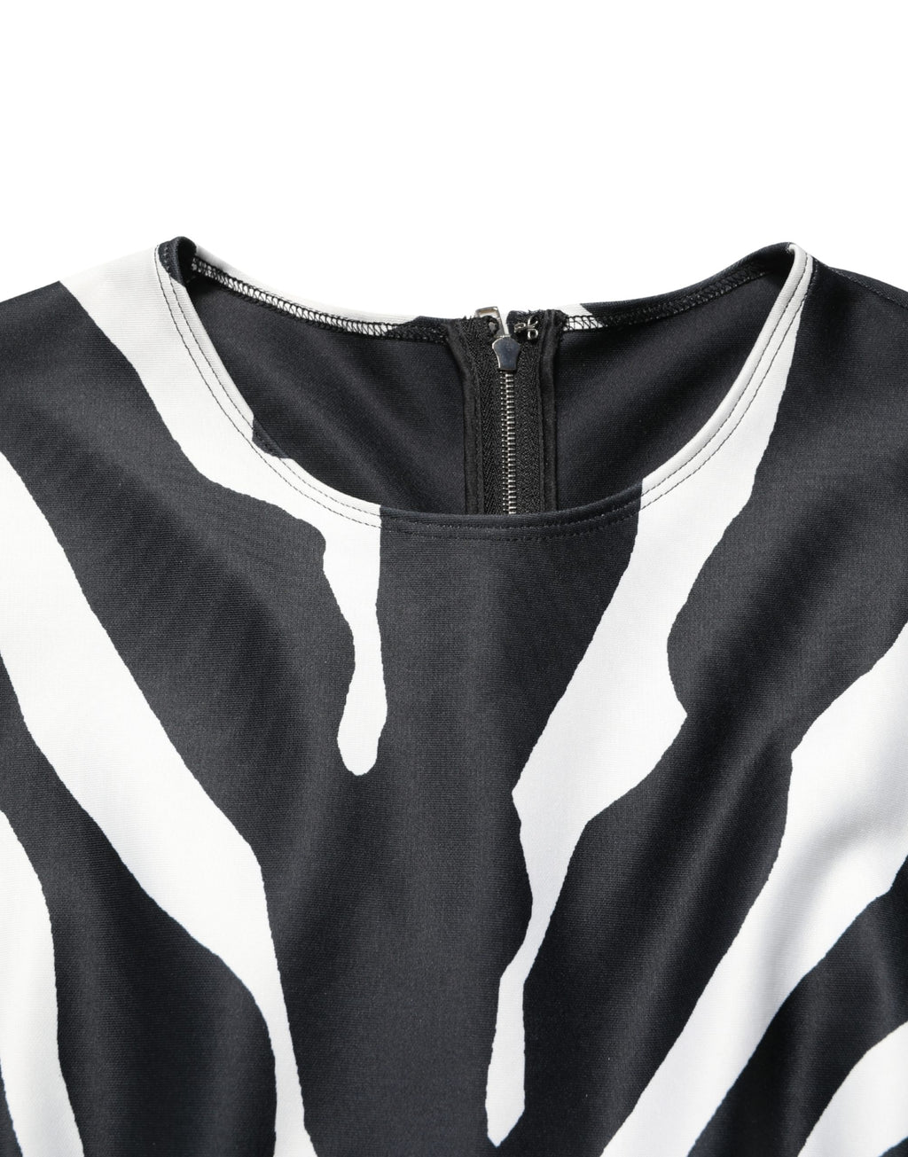 Dolce & Gabbana Black White Polyester Zebra Pattern Jumpsuit - Eljoys Fashion 