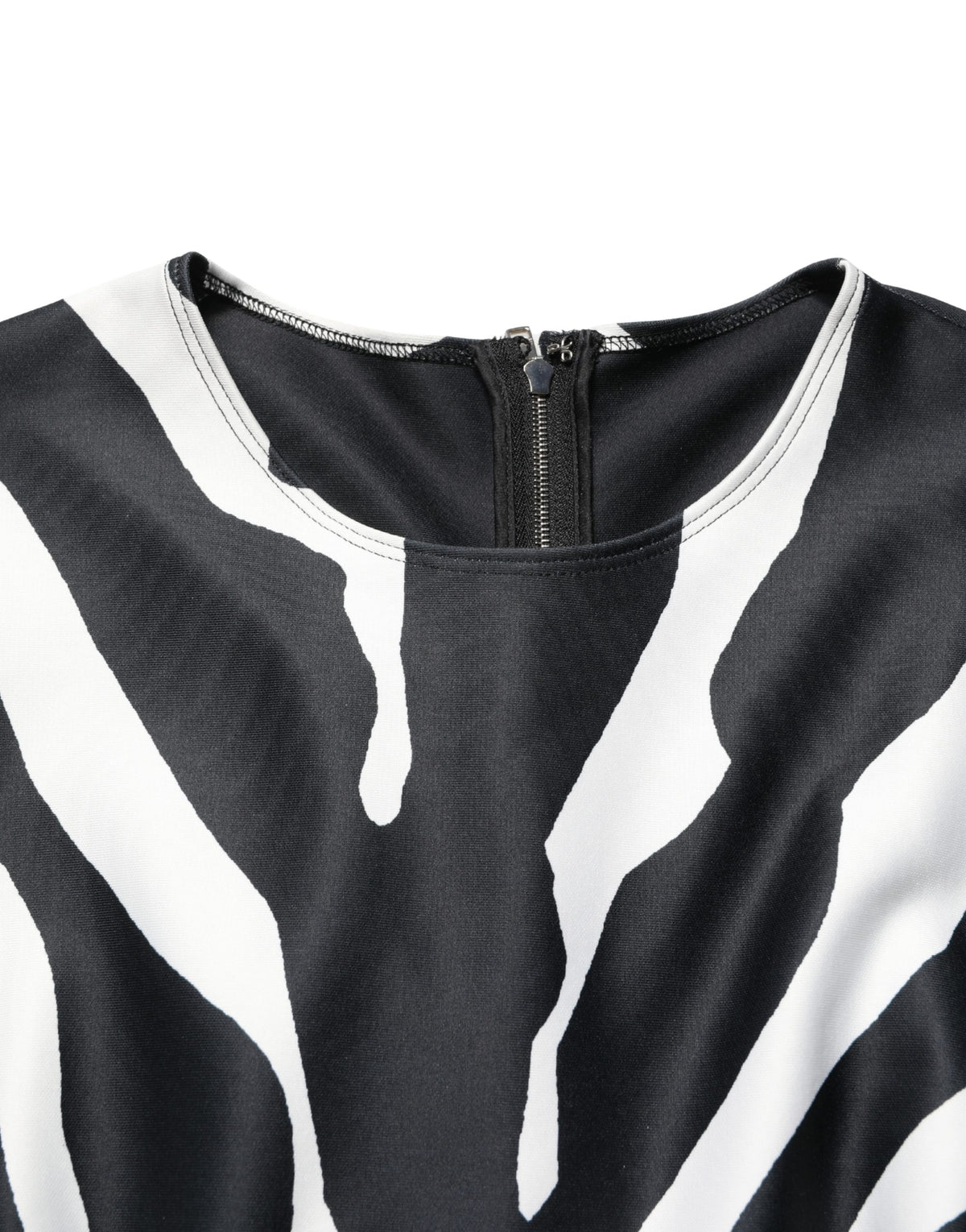 Dolce & Gabbana Black White Polyester Zebra Pattern Jumpsuit - Eljoys Fashion 