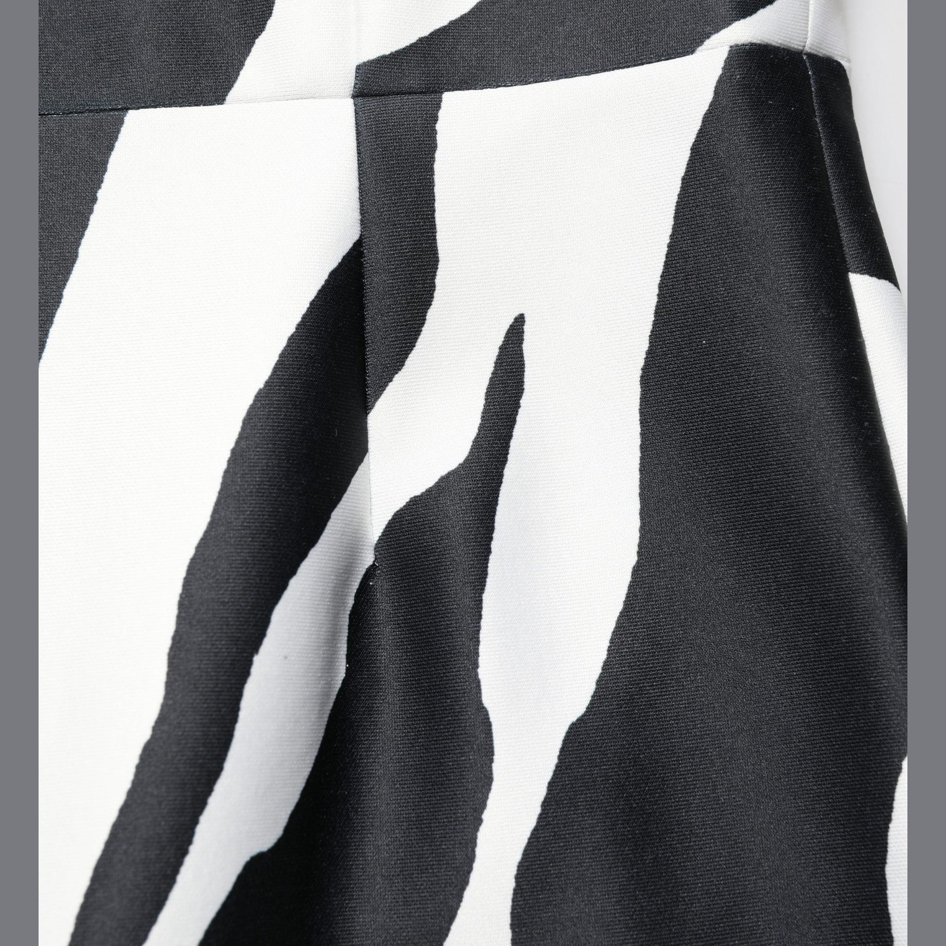 Dolce & Gabbana Black White Polyester Zebra Pattern Jumpsuit