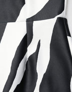 Dolce & Gabbana Black White Polyester Zebra Pattern Jumpsuit - Eljoys Fashion 