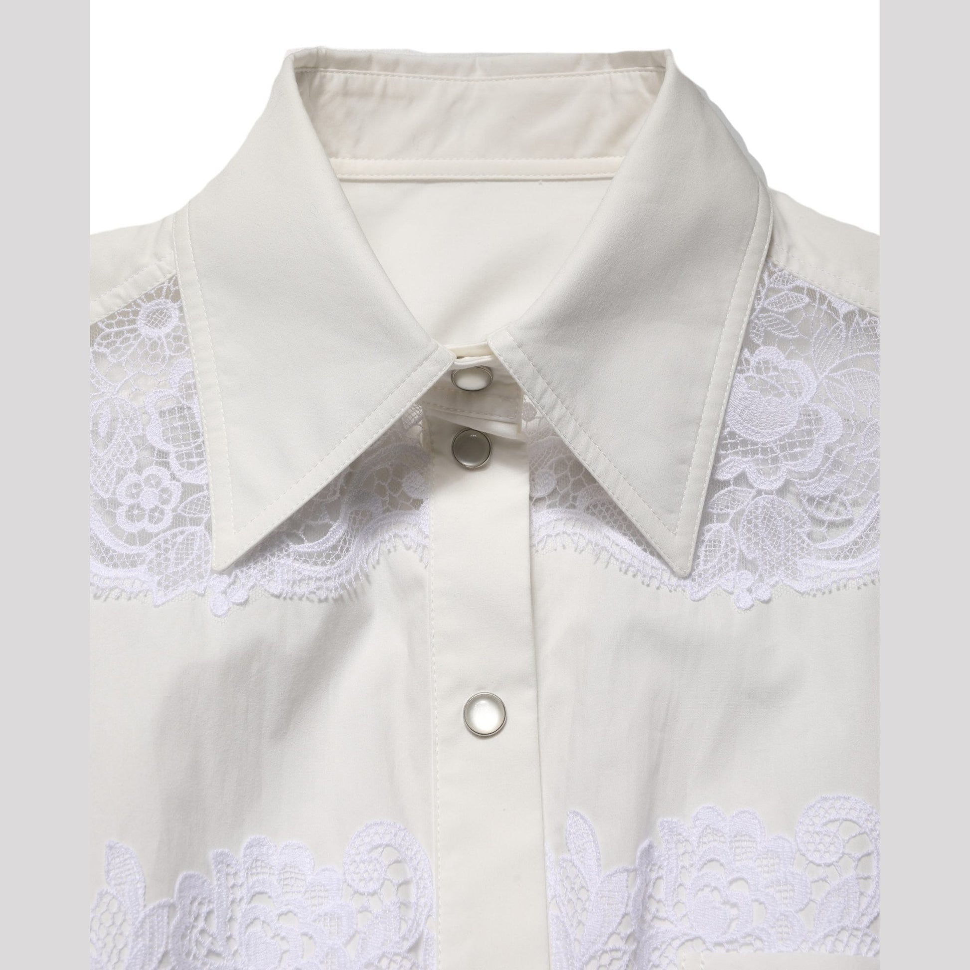 Dolce & Gabbana White Cotton Lace Trim Long Sleeves Jumpsuit