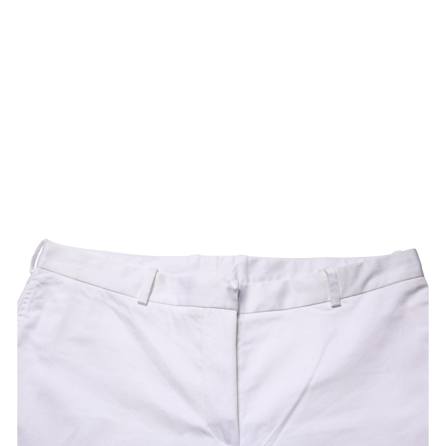GF Ferre White Mid Waist Straight Chino Women Trouser Pants GF Ferre