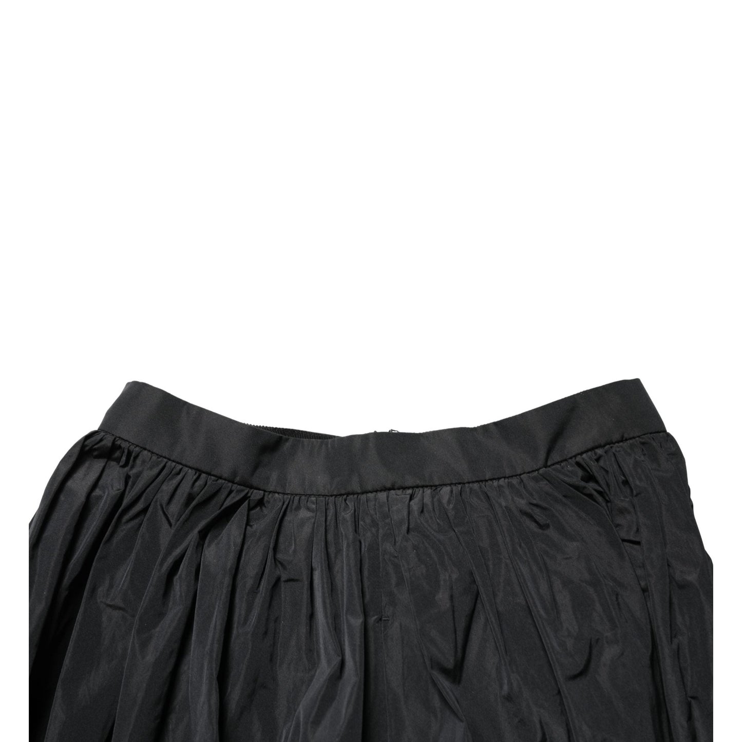 MSGM Black High Waist Pleated A-line Long Maxi Women Skirt MSGM