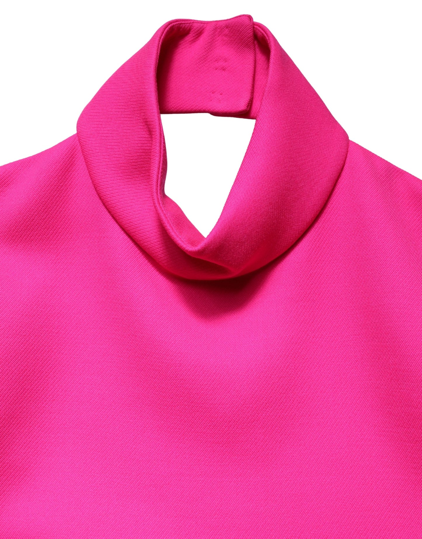 Dolce & Gabbana Hot Pink Wool Backless Sleeveless Tank Top Dolce & Gabbana
