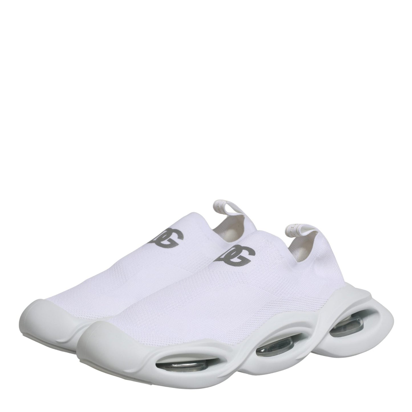 Dolce & Gabbana White Slip On Wave Low Top Sneakers Shoes Dolce & Gabbana