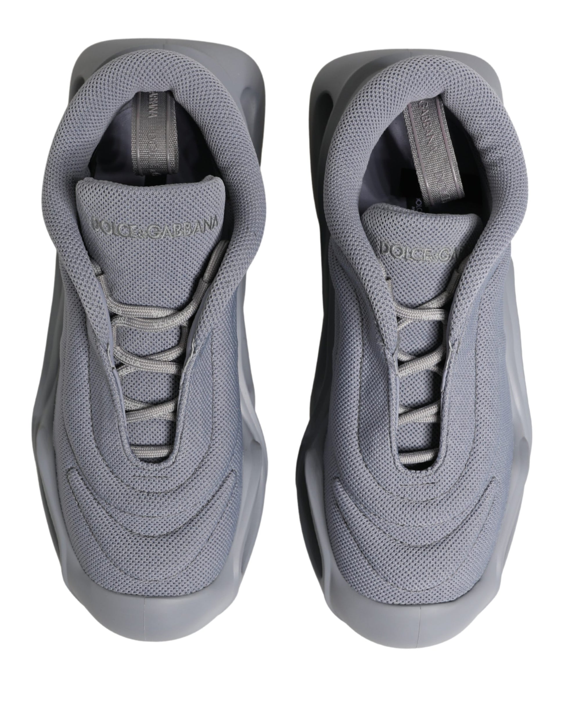 Dolce & Gabbana Gray Slip On Wave Low Top Sneakers Dolce & Gabbana