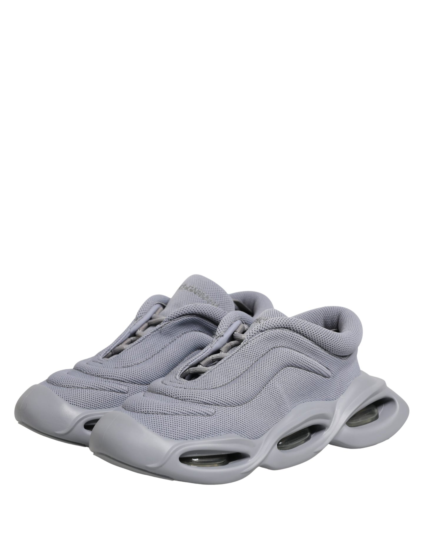 Dolce & Gabbana Gray Slip On Wave Low Top Sneakers Dolce & Gabbana