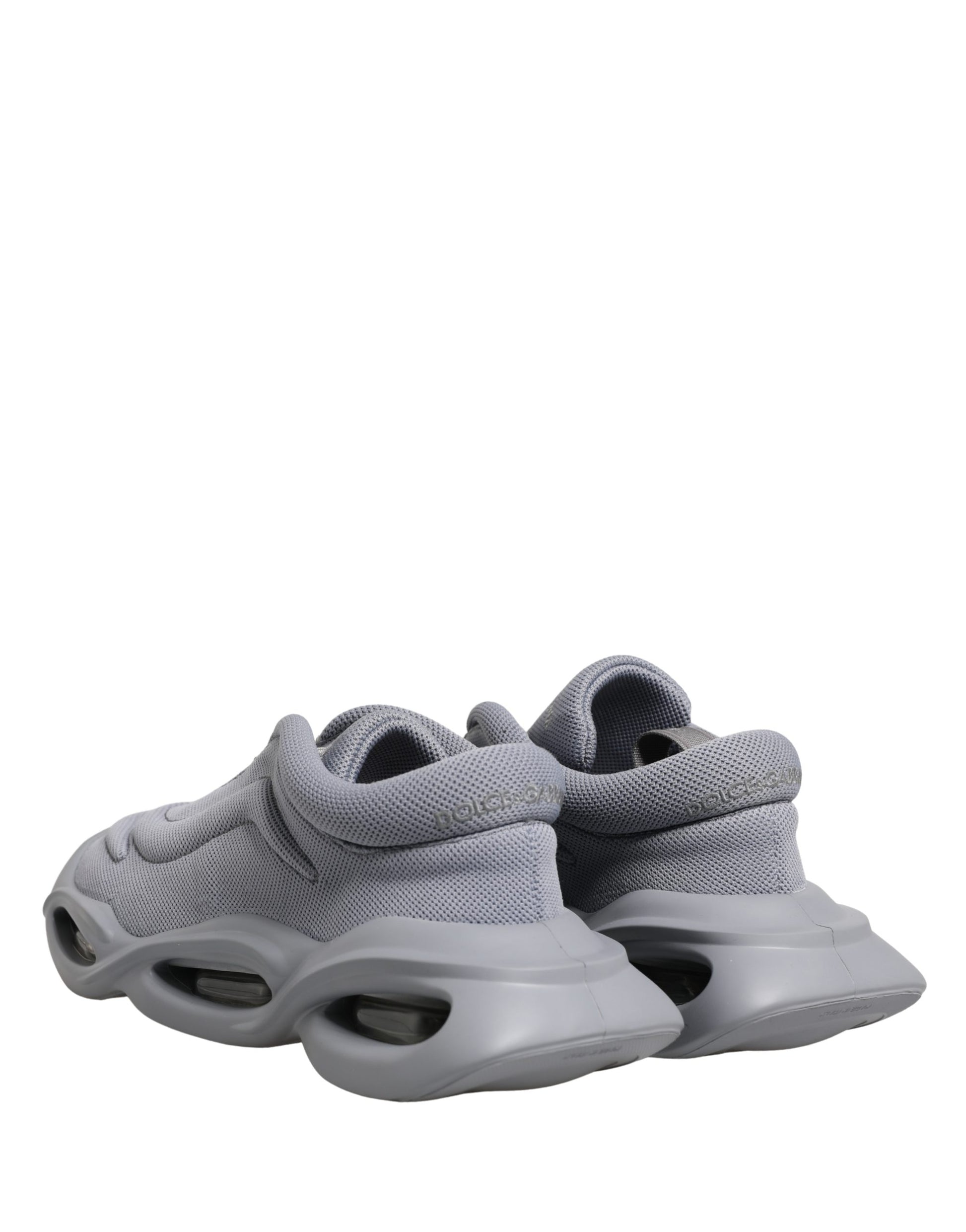 Dolce & Gabbana Gray Slip On Wave Low Top Sneakers Dolce & Gabbana
