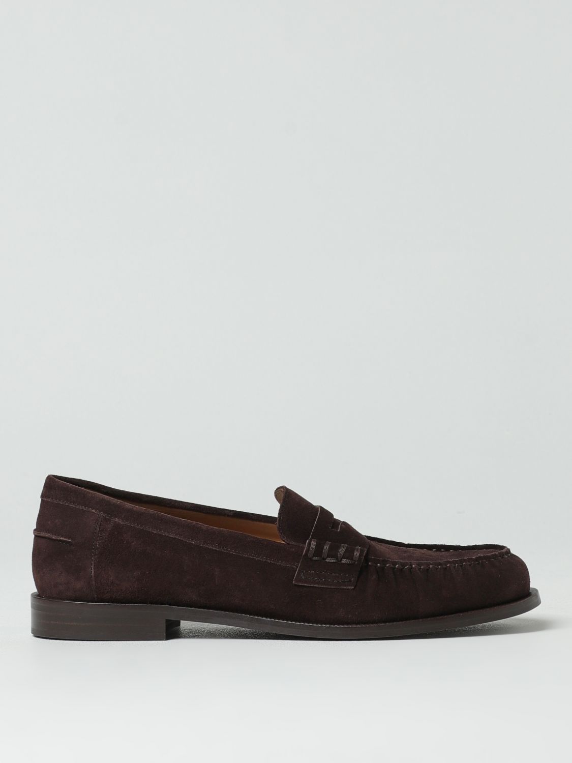 Emporio Armani Brown Suede Leather Slip-On Loafers Emporio Armani