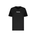 Black cotton T-shirt by Balmain featuring a classic fit and minimalist design, displayed on a neutral background.