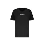 Black cotton T-shirt by Balmain featuring a classic fit and minimalist design, displayed on a neutral background.