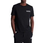Black cotton T-shirt by Balmain featuring a classic fit and subtle branding, displayed on a plain background.