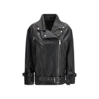 PINKO Black Lambskin Leather Jacket