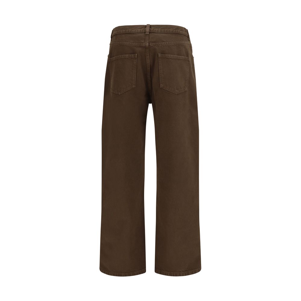 The Row Brown Cotton Straight-Leg Jeans The Row