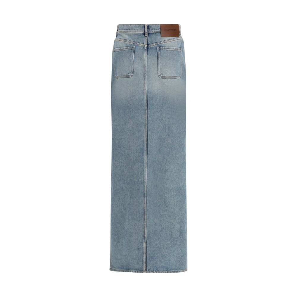 Courrèges Blue Denim Skirt Courrèges