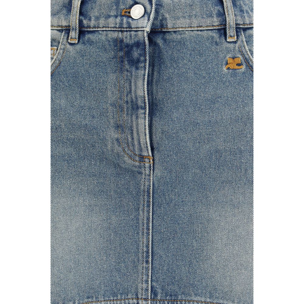 Courrèges Blue Denim Skirt Courrèges