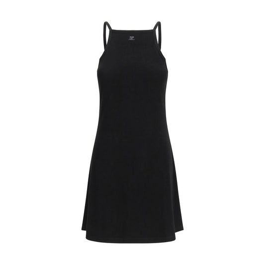 Courrèges Black Viscose Casual Dress Courrèges