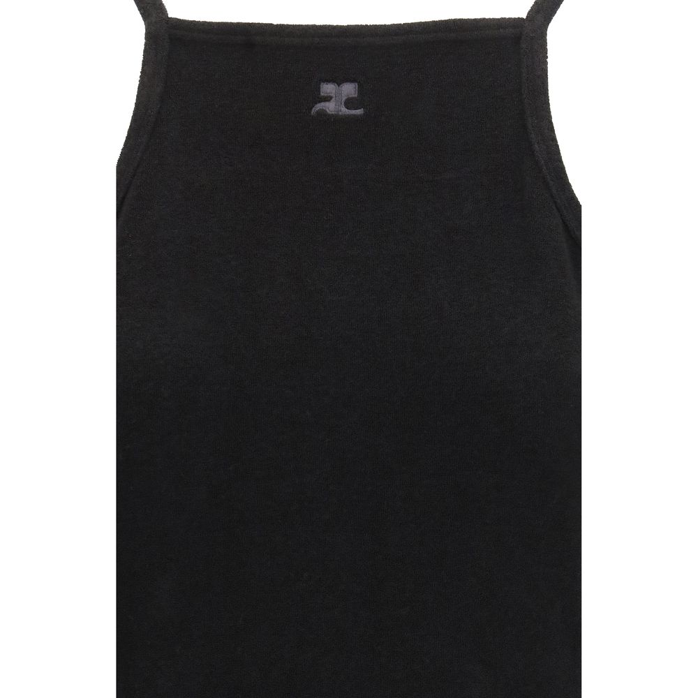 Courrèges Black Viscose Casual Dress Courrèges