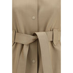 Max Mara Brown Wool Oves Aries Sleeveless Jacket