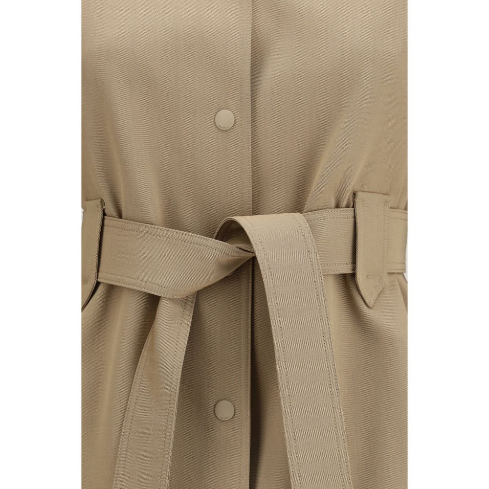 Max Mara Brown Wool Oves Aries Sleveless Jacket Max Mara