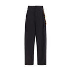 Darkpark Black Cotton Casual Pants Darkpark