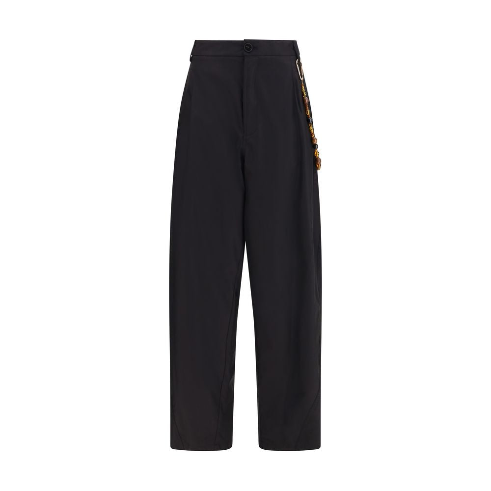 Darkpark Black Cotton Casual Pants Darkpark