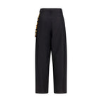 Darkpark Black Cotton Casual Pants Darkpark