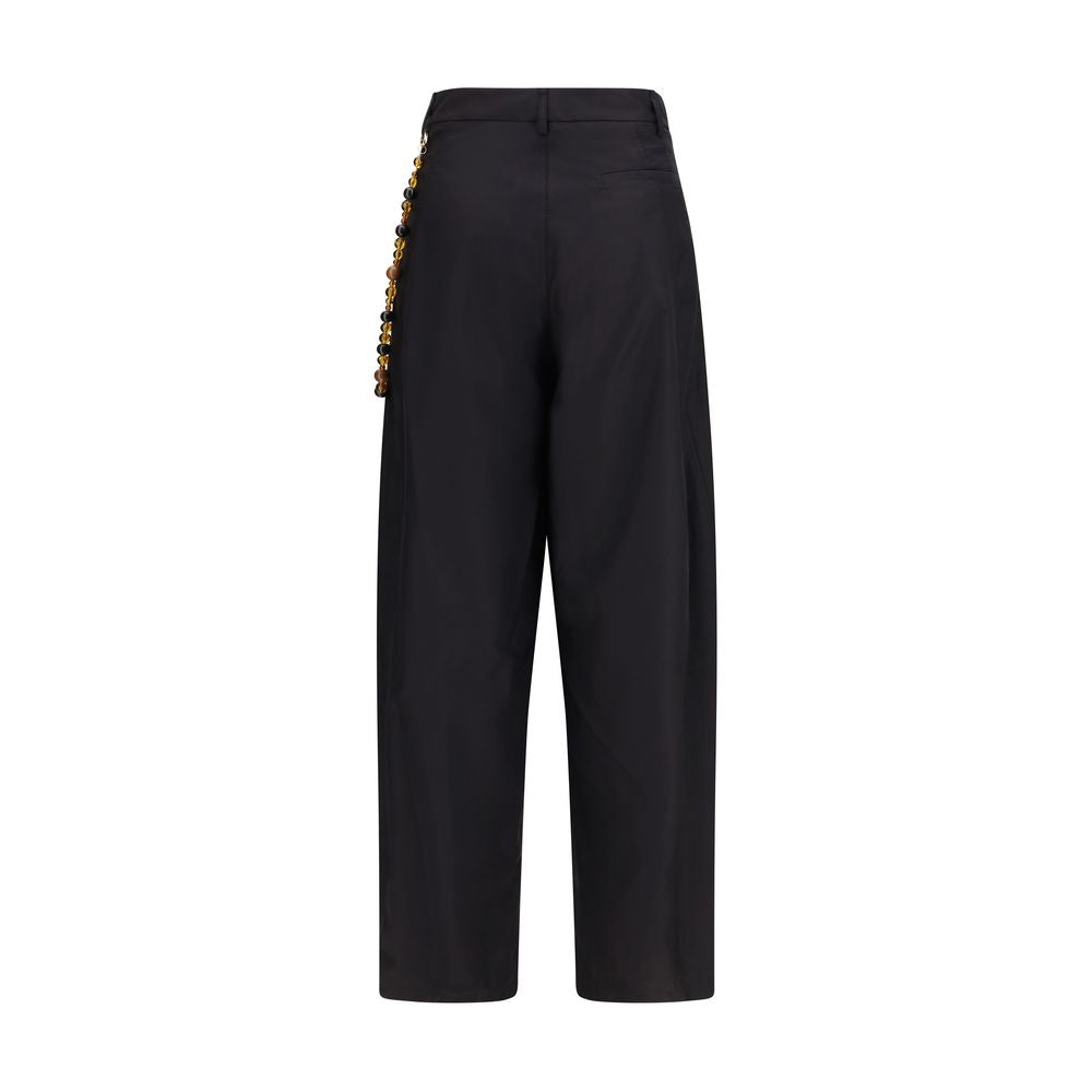 Darkpark Black Cotton Casual Pants Darkpark