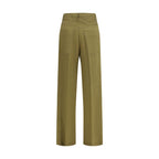 Darkpark bicolor modal casual pants shown on a model, featuring a relaxed fit and stylish two-tone design.