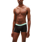 Tommy Hilfiger bicolor cotton boxers with elastic waistband and classic logo, comfortable men's underwear in blue and white.