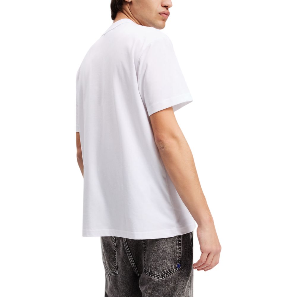 Karl Lagerfeld White Cotton T-Shirt Karl Lagerfeld