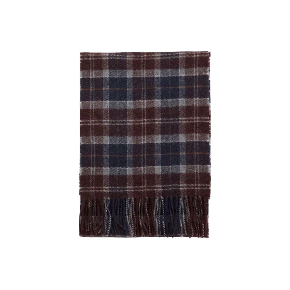Barbour Bicolor Wool Scarf featuring a cozy, woven pattern in contrasting colors, ideal for stylish winter accessories.