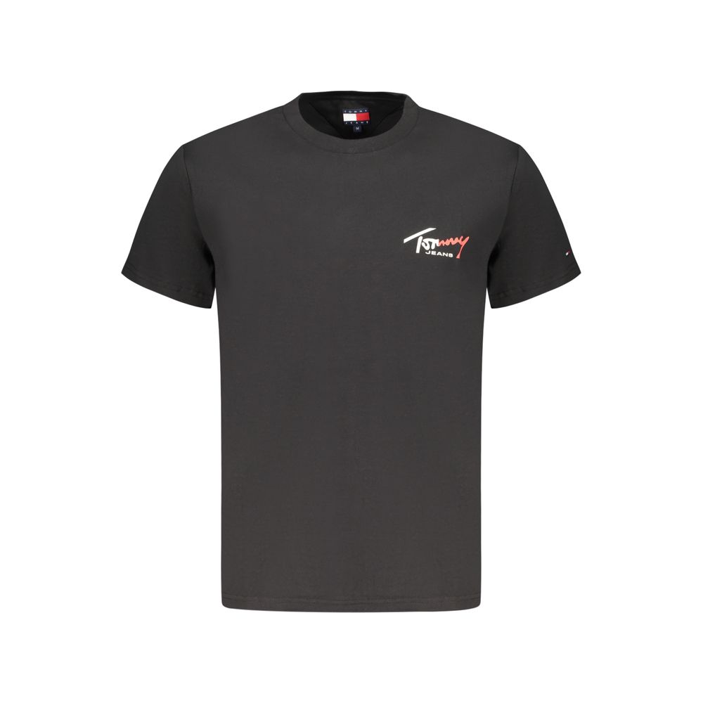 Tommy Hilfiger Black Cotton Men T-Shirt Tommy Hilfiger