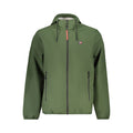 Norway 1963 Verde polyester men's jacket displayed on a hanger, showcasing a stylish, lightweight outerwear design.