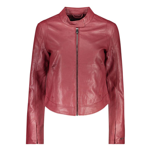 Desigual Rosso Polyurethane Women Jacket Desigual