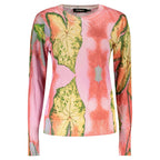Desigual Rosa viscose women's sweater featuring a relaxed fit with vibrant pink color and soft fabric for casual wear.