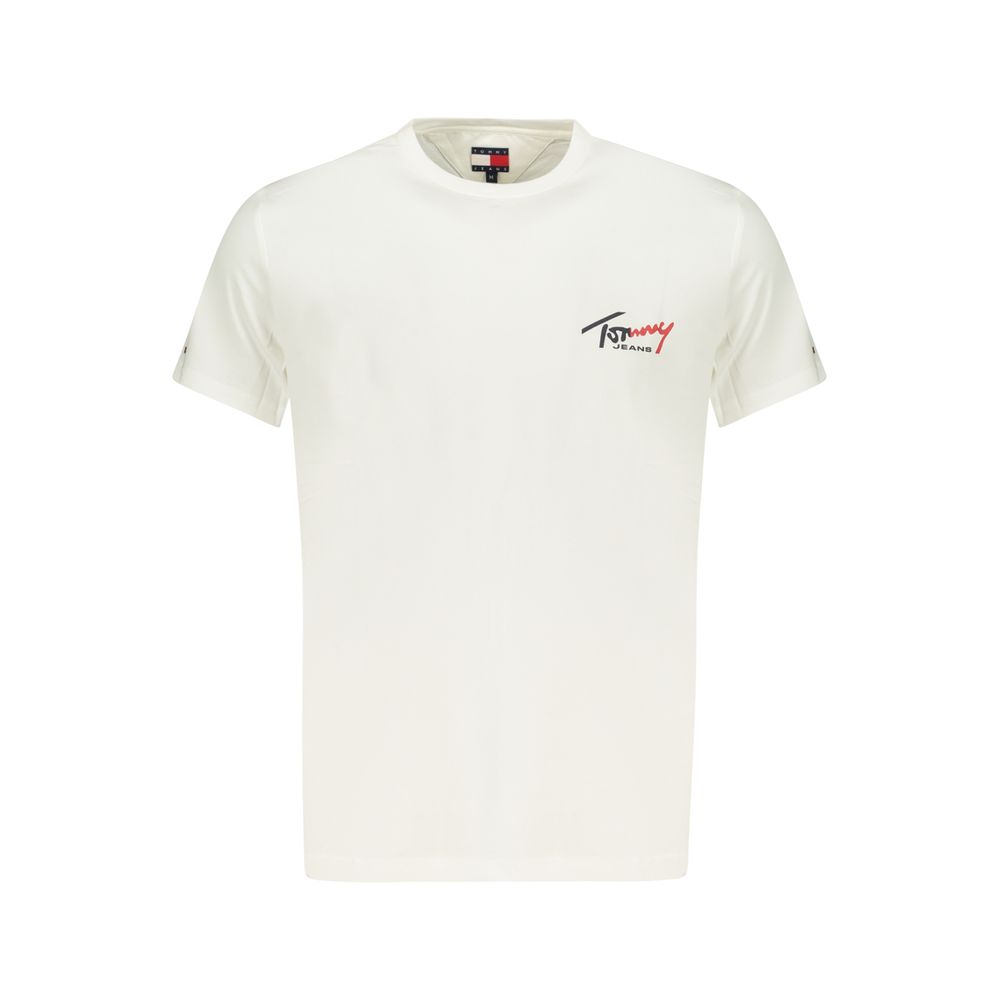 Tommy Hilfiger White Cotton Men T-Shirt Tommy Hilfiger